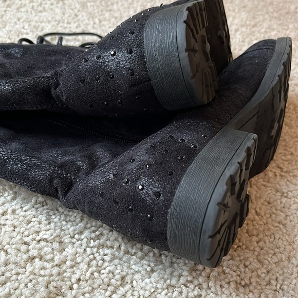 Combat boots with rhinestone detail - Picture 7 of 10